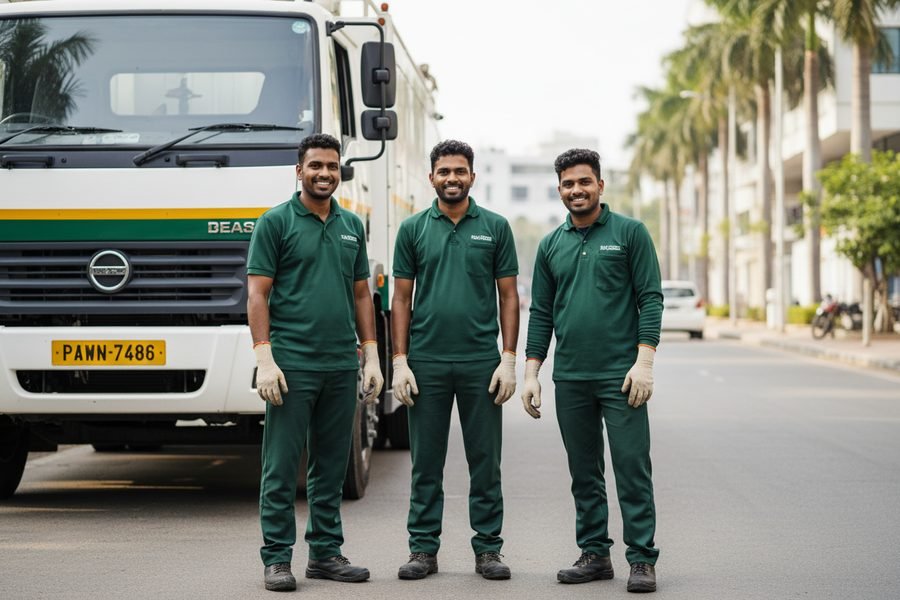 Sri Sai Ganesh septic cleaning team in uniform
